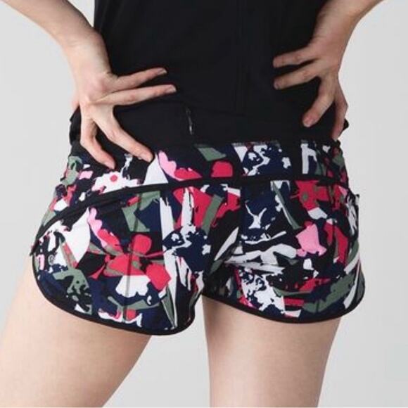 Lululemon Speed Short Pop Cut Boom Juice Multi / Black 4 - Picture 2 of 6